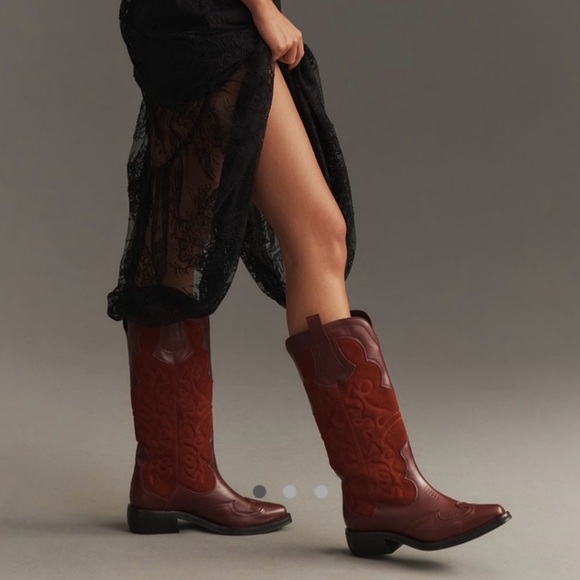 Anthropologie Red Cowgirl Boots - Picture 2 of 2